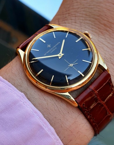 VACHERON CONSTANTIN PINK GOLD 18K 0.750 PATRIMONY P453 MOV 094747 BLACK  DIAL | eBay