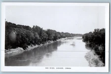 Manitoba Canada Postcard Red River Emerson c1930's Vintage RPPC Photo