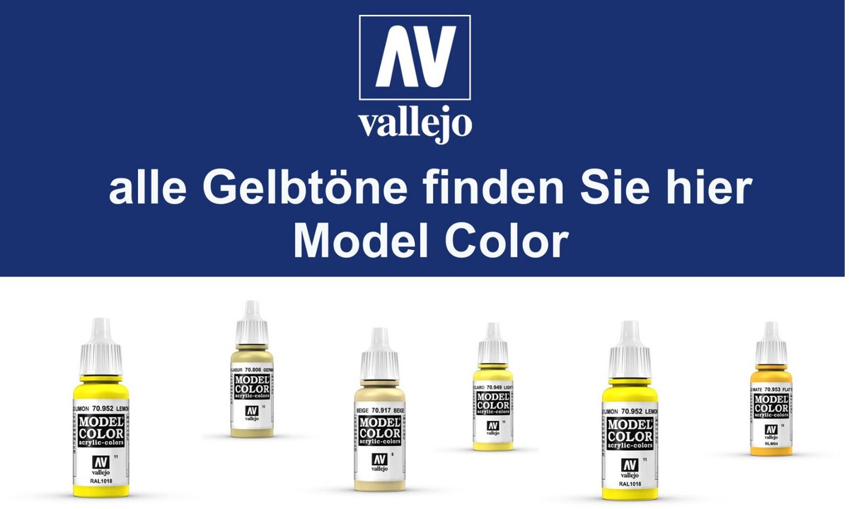 Produktbild von Vallejo Model Color: 027 Flat Yellow 18ml (70953)-70953 / 8429551709538