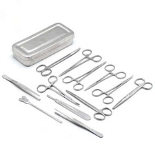Surgical Instruments Set 13 Pcs Minor Surgery Kit  Case Medical Tools