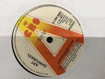 ART GARFUNKEL . CRYING IN MY SLEEP / MR. SHUCK N JIVE . RARE 1977 PROMO
