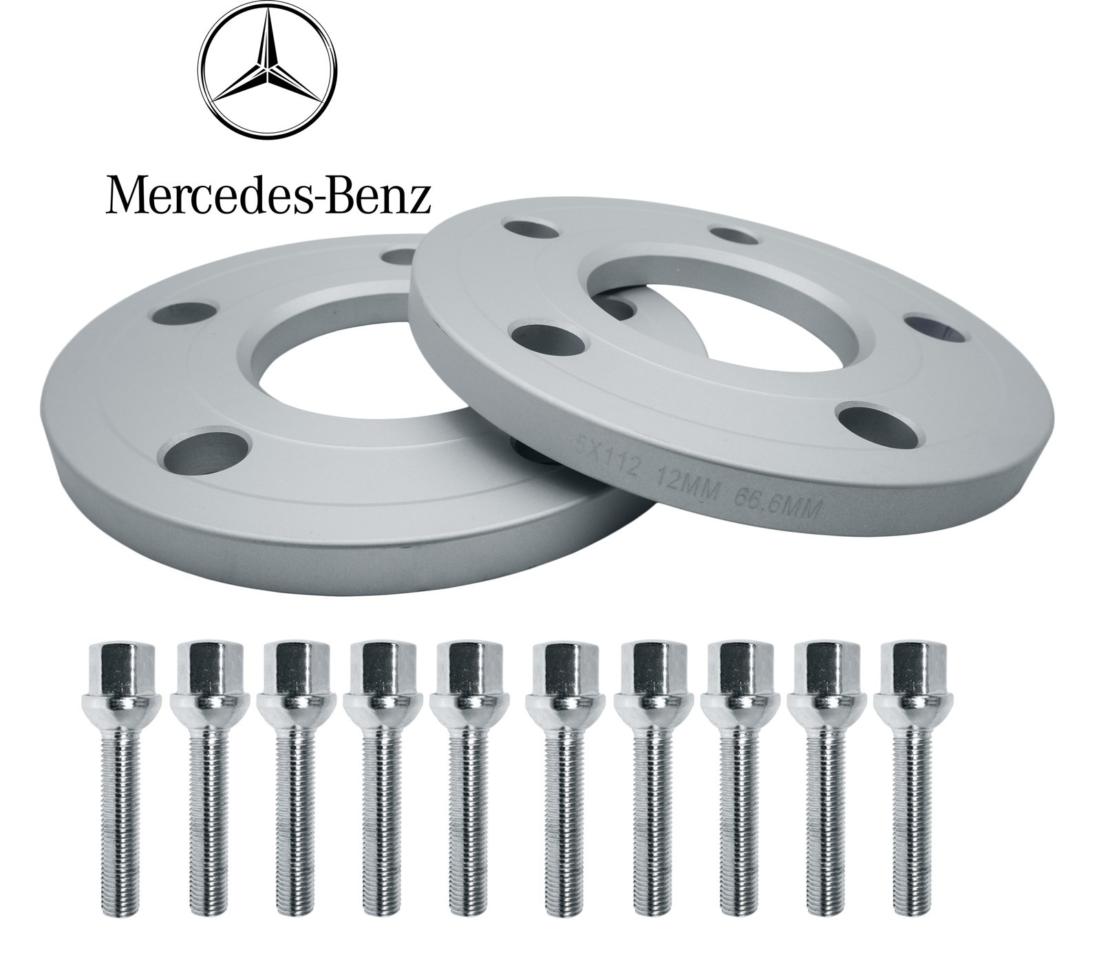 Mercedes Benz Front Hub Wheel Spacers Kit 5×112 12mm Thick W211 W218