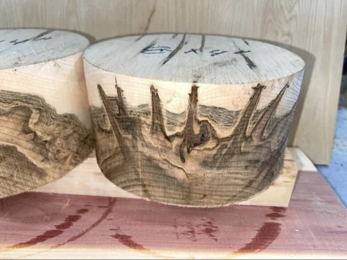 1 Pc. Premium  Ambrosia Maple  turning pc 8” x 4"  CLEAN!!!