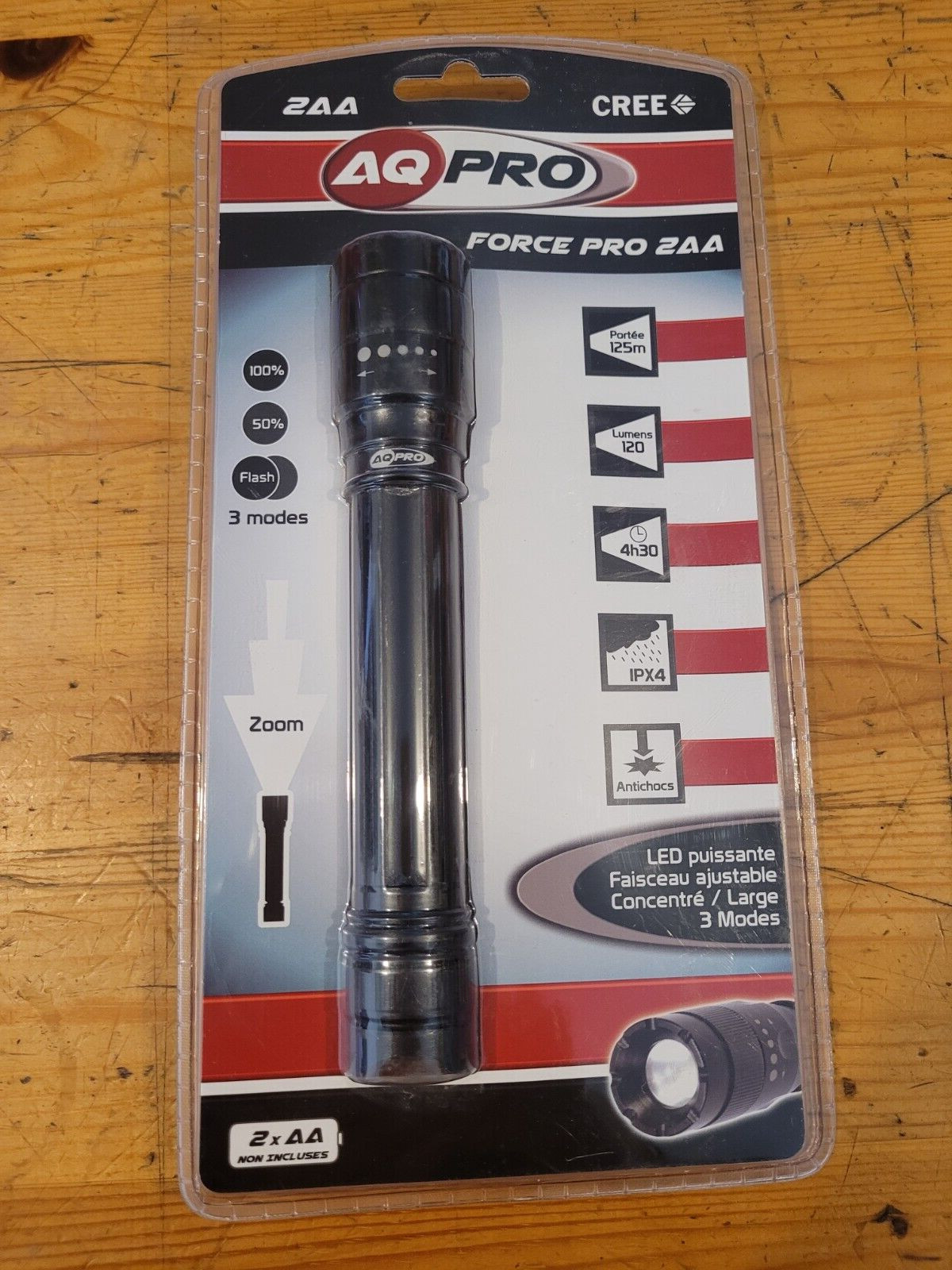 Lampe Torche AQPRO Force Pro 2AA ALML2AA Haute Résistance antichoc