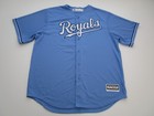 Mens Xl Mike Moustakas Kansas City Royals Majestic Jersey light blue