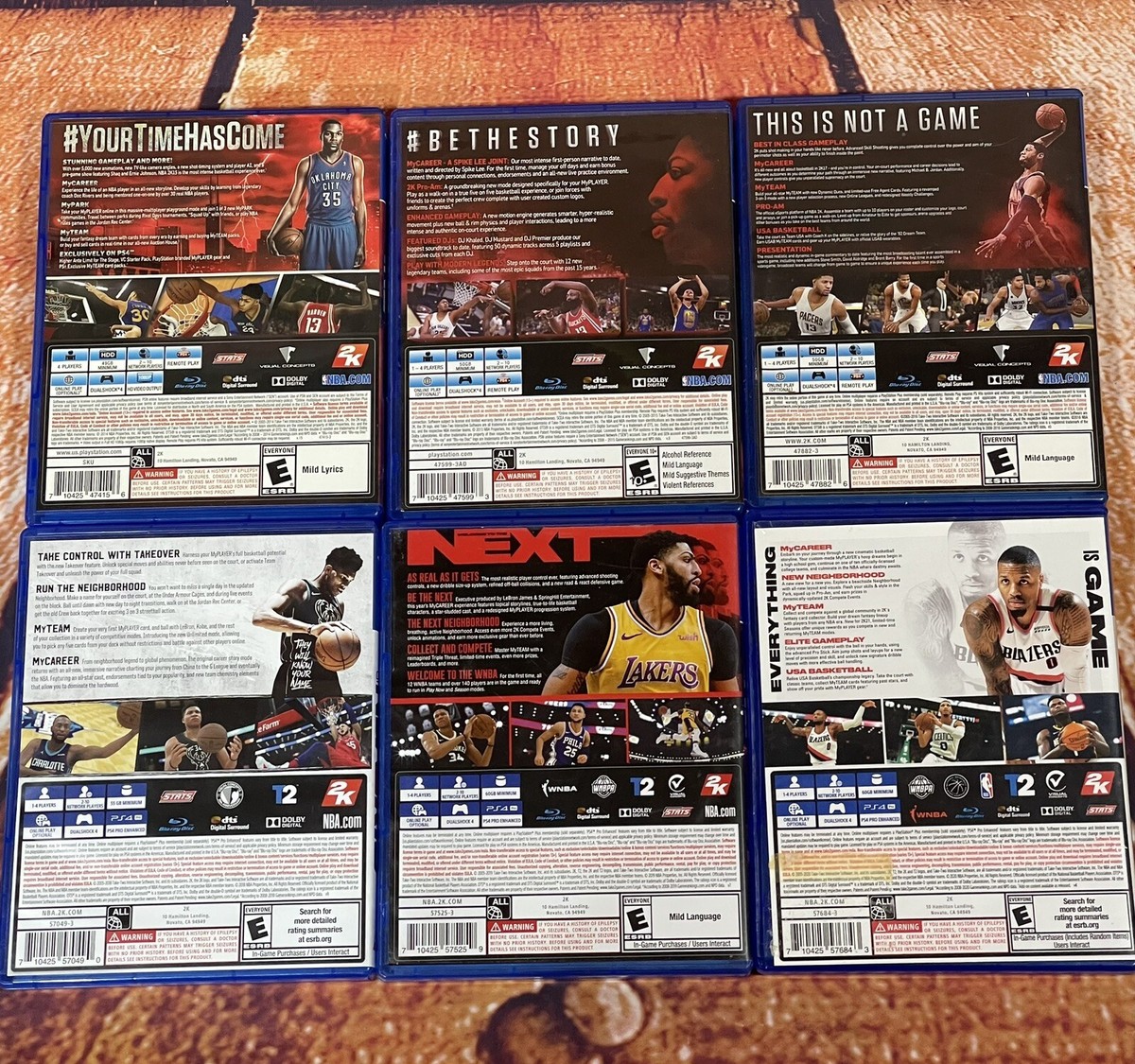 Lot Game 6 2k NBA 4 PlayStation PS4 NBA ps4 全巻セット 2015 2021 2020 2019 2017 2016 全巻セット