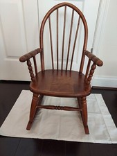 Vintage Children Wooden Handmade Rocking Chair