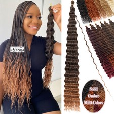 100 Real Long Natural Water Wave Crochet Braids as Human Hair Extensions Curly
