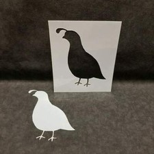 STENCIL Quail Bird Wildlife Airbrush Mylar Reusable Durable L129 Made USA 923