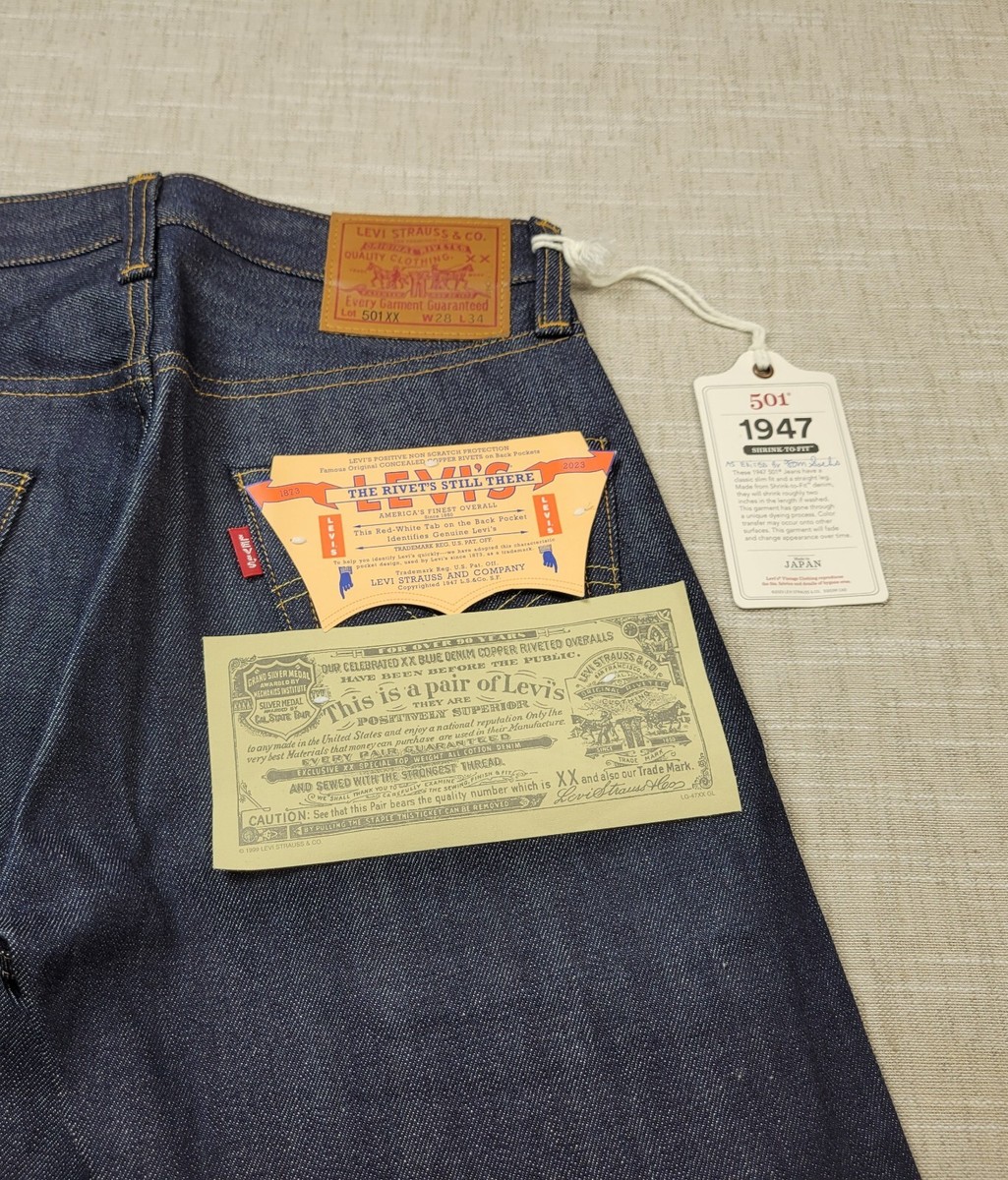 Levi's LVC x Tom Sachs 1947 501 XX Size 28x34 Selvedge Jeans