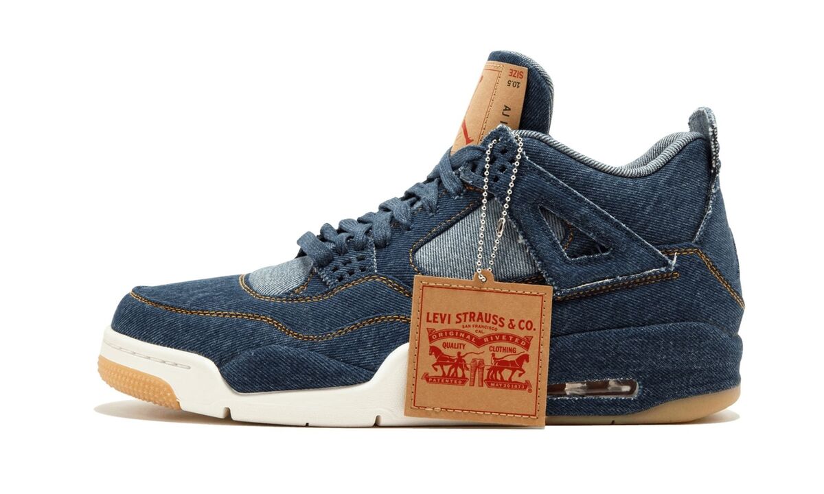 NEW Air Jordan 4 Retro NRG Levis Denim Blue AO2571-401 Men's NEW Air Jordan 4 Retro NRG Levis Denim Blue AO2571-401 Men's