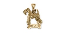 Kerry Blue Terrier Jewelry 14k Gold Handmade Kerry Blue Terrier Pendant  KB1-ANP