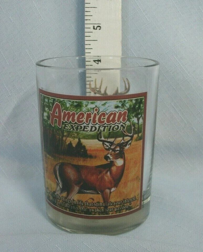 American Expedition Elk Buck Deer Hunting Shot Drink Glass Explore and Discover  - Image 4 of 4
