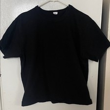 3sixteen Women's XL 100% Cotton Jet Black Thick Crew Neck Tee