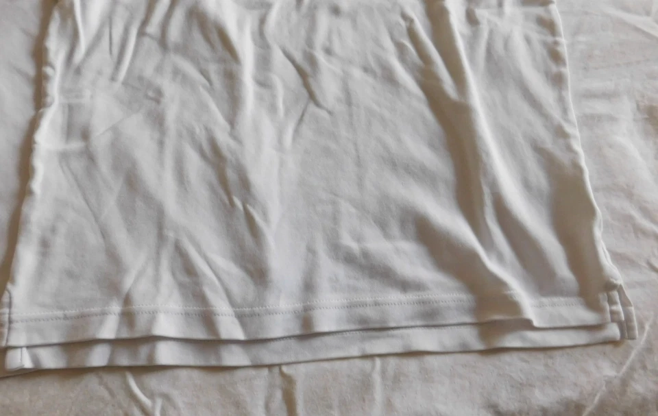 Lands End Kids White Cotton Polo Size Large 14/16 Lot Of 2 Uniform School Shirts - Image 4 of 4