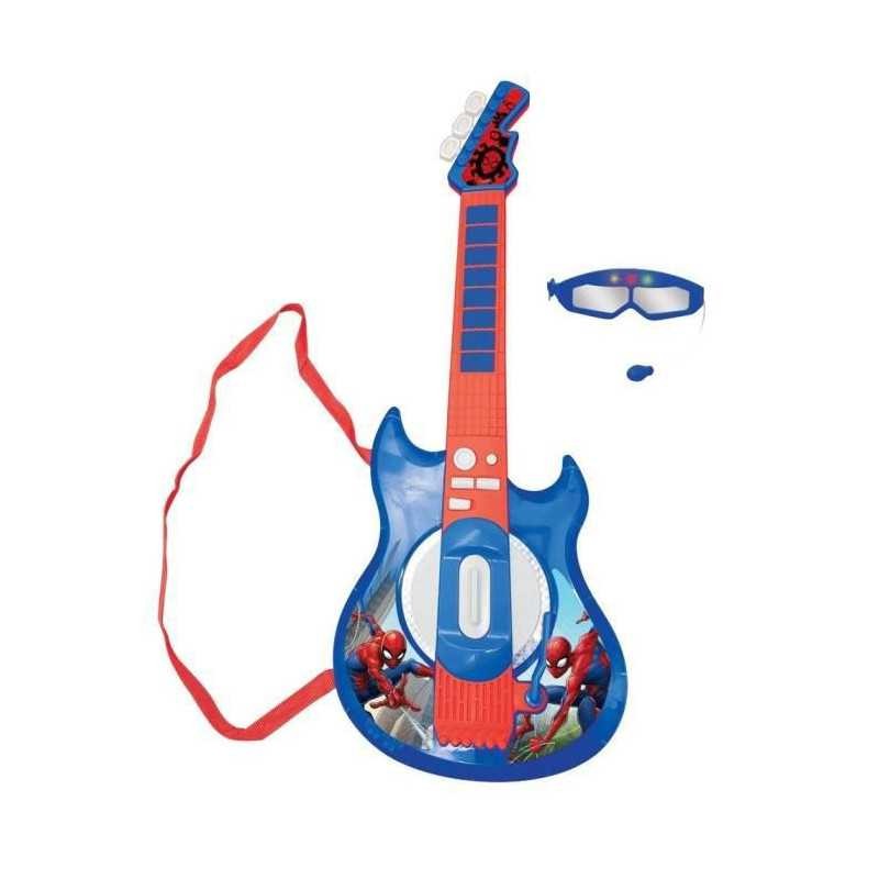 Guitare electronique lumineuse Spider-Man jouet musical lunettes micro
