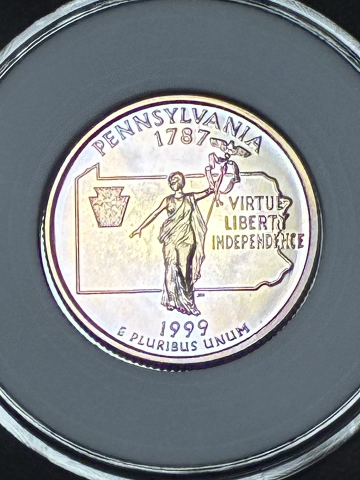 UNC Toned 1999s Pennsylvania State Quarter - Image 2 of 4
