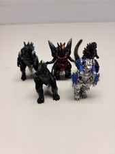 Set Of 5 Plastic Godzilla Figure Toys Unbranded