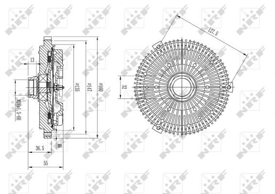 Fits NRF 49590 Clutch, radiator fan