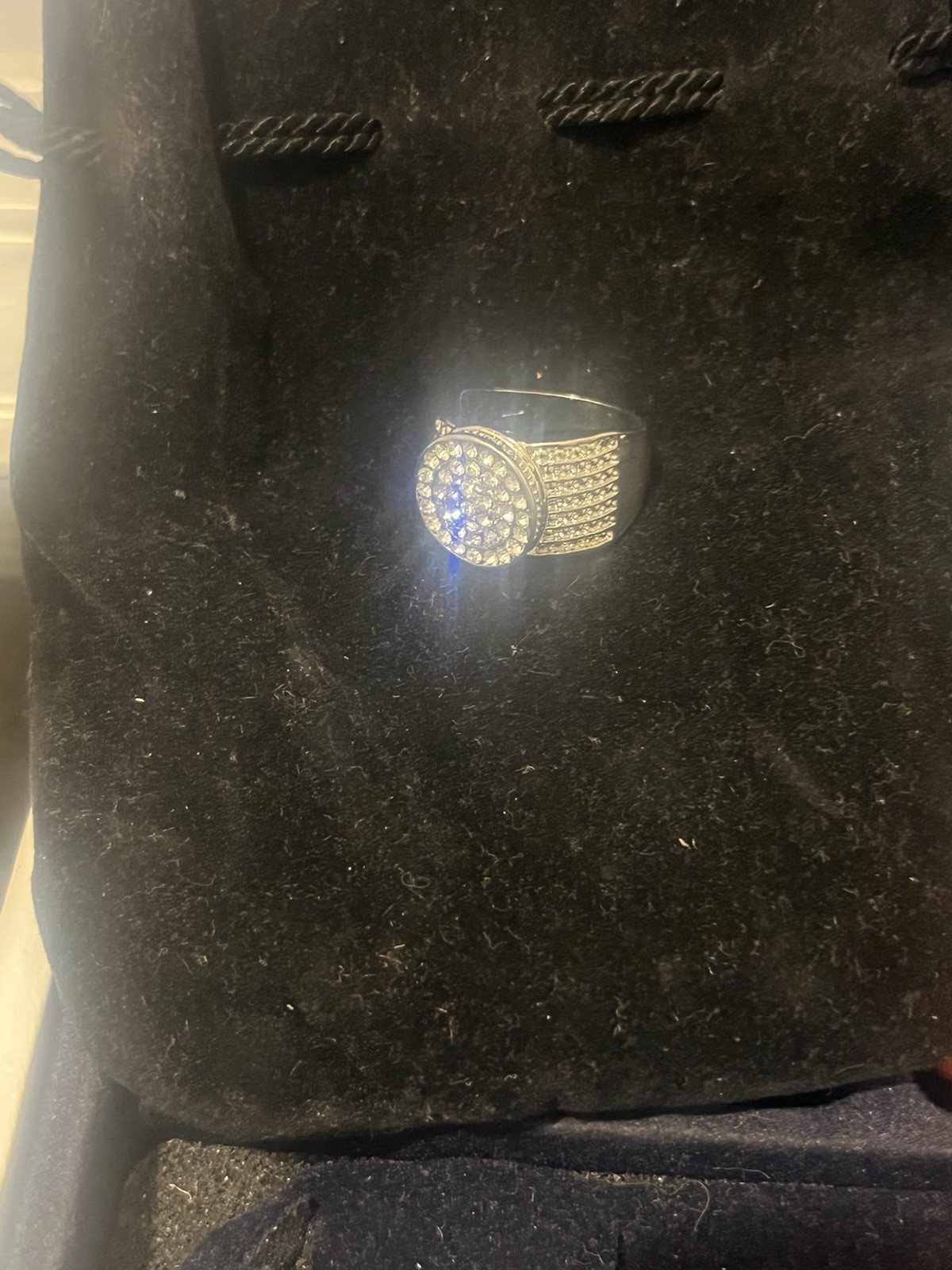 Silver Plated Statement Ring Size 10 - image 3