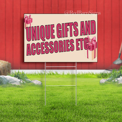 UNIQUE GIFTS AND ACCESSORIES Shop Event Holiday Indoor Outdoor Yard Sign