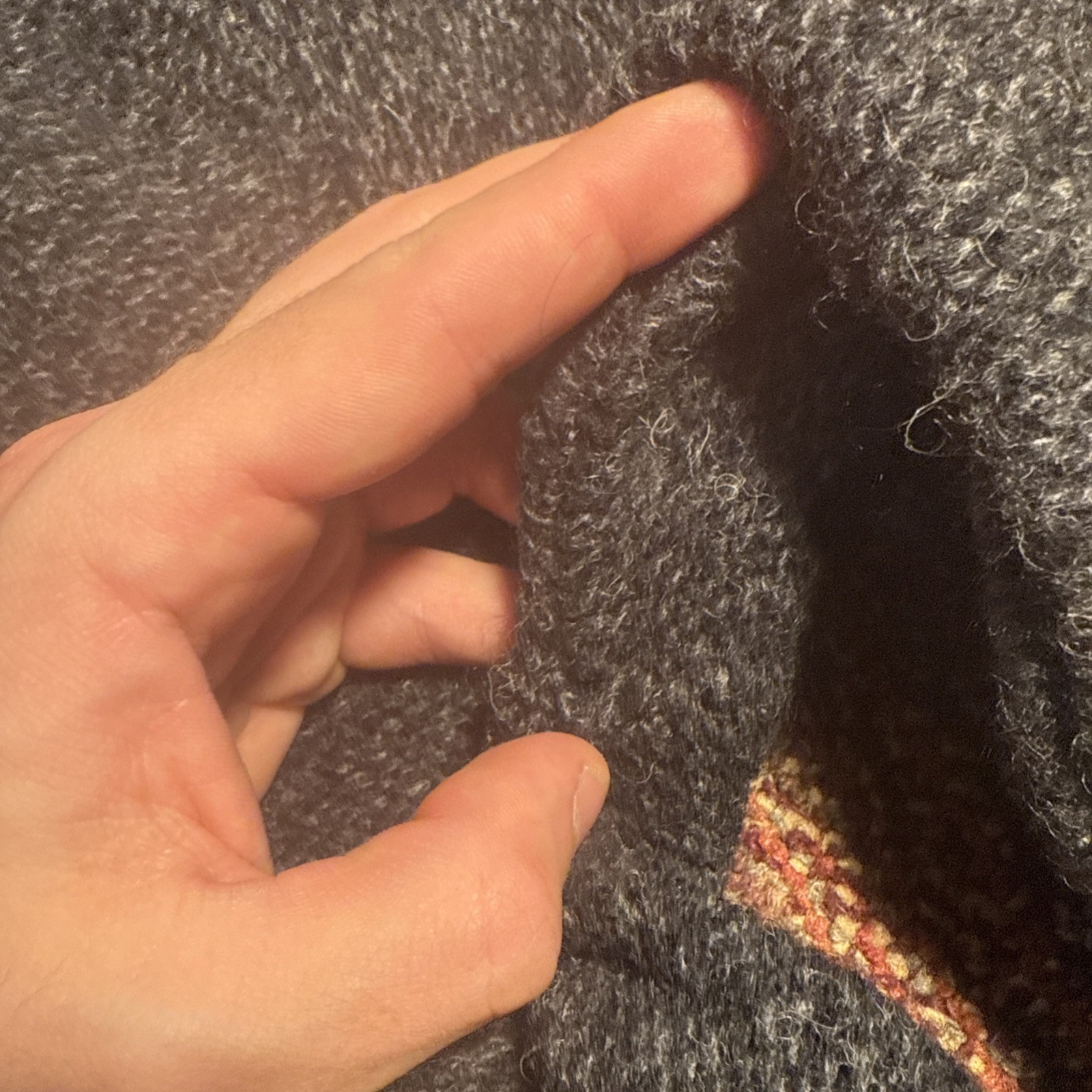 Basic Elements 100% Shetland Wool Gray Heavy Crew… - image 9