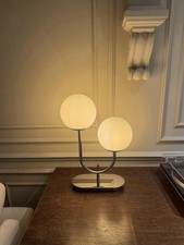 IKEA SIMRISHAMN Table Lamp Modern Chrome Plated/Opal Glass 17