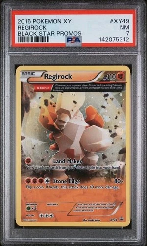 2015 PSA 7 Pokemon XY Regirock EX XY49 Black Star Promo Card BSP