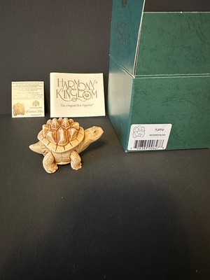 Harmony Kingdom Wedded Bliss Turtle UK Made Marble Resin Box Figurine