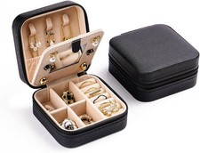 CASEGRACE Travel Jewelry Case, Small Jewelry Box with Mirror Design Portable Jew