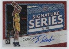 2020-21 Panini Donruss Optic Signature Series Choice Red Prizm TJ Leaf Auto 06xp
