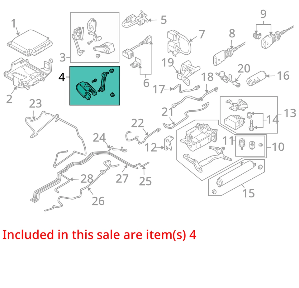2002-2010 Volkswagen Touareg Headlight Level Sensor 7L6616571 - Image 3 of 4