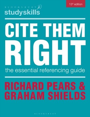 CITE THEM RIGHT by PEARS, RICHARD Paperback Self Help Business