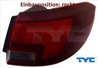 TYC 11-15209-01-2 Heckleuchte Rechts RüCklicht Hecklicht RüCkleuchte FüR Opel