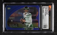 2021 Playoff Behind The Numbers Blue Prizm Zach Wilson CSG 10 Gem Mint 0i76