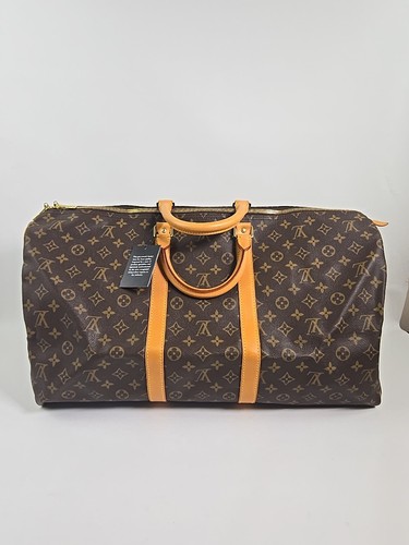 Authentic LOUIS VUITTON Keepall Bandouliere 55 Monogram Canvas Duffle Bag - Picture 6 of 10