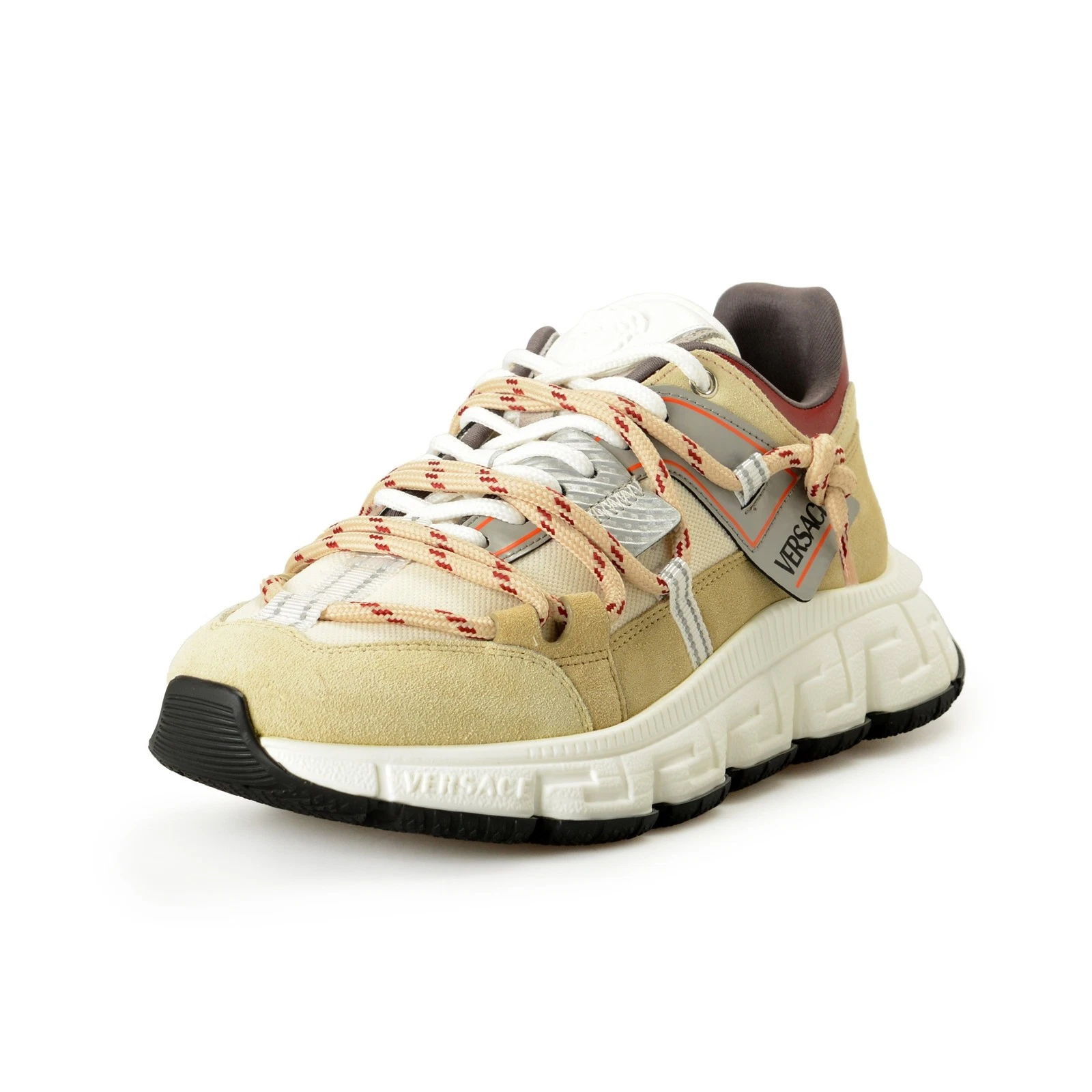 Versace — Versace Women's Suede & Leather White Medusa Head Sneakers Shoes US 9 IT 39