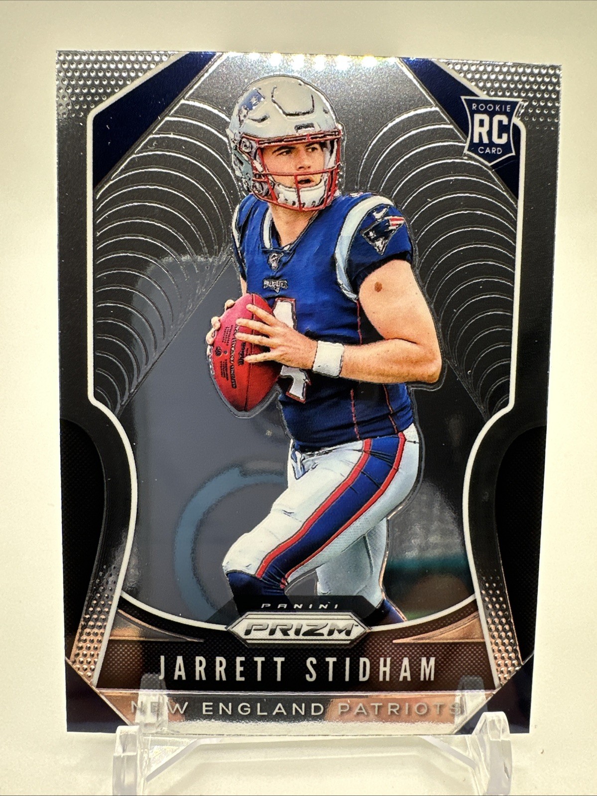 2019 Panini Prizm NFL card #308 Jarrett Stidham Rookie Raiders Patriots RC
