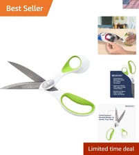 Precision Cutting 9" Bent Scissors - Heavy-Duty CarboTitanium for Professionals