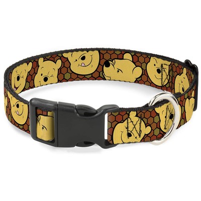 Plastic Clip Collar - Winnie the Pooh Expressions/Honeycomb Black/Browns - 1/...