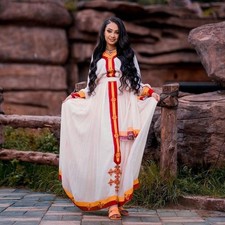 Ethiopian Traditional Dress Elegant Handcrafted Design with Heritage Detailing