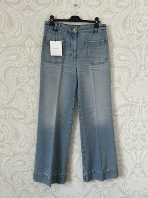 VICTORIA BECKHAM Pale Blue Alina Cotton Jean Size 31 Long UK 12 NWT