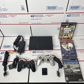 Sony PlayStation 2 Slim PS2 Console Bundle W / GAMES  - SAME DAY SHIP - WARRANTY