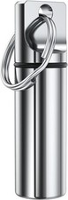 Small Pocket Pill Box Keychain, Aluminium Alloy Portable Mini Pill Organizer Cas