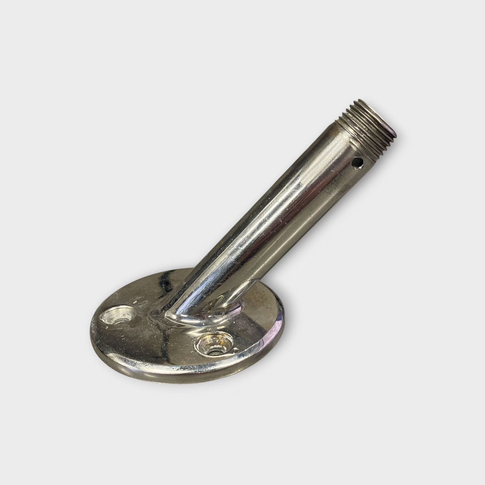 Fixed Stainless Steel, 30 Degree Angle Marine Antenna Mount 1"-14 Thread