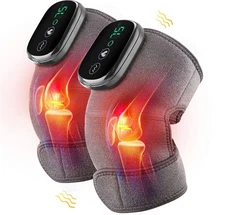 Heated Knee Massager Shoulder Heating Pads Elbow Brace 3 in 1 with Vibration,...