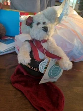 Boyds Bear Gabriella Parade Of  Gifts Exclusive Christmas Stocking With Tags