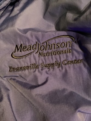VTG Mead Johnson Nutritional Womens Blue Jacket Size Medium