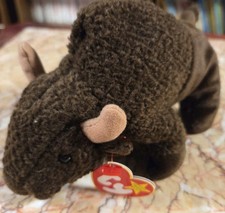 Ty Beanie Baby Roam The Buffalo 1998 5th Generation Hang Tag MWMT Retired