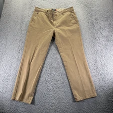Dockers Smart 360 Flex Pant Men's 34x29 Beige Cotton Chino Straight Slim Stretch